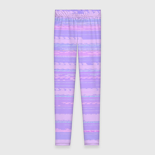 Женские легинсы Нежный сиреневый полосатый / 3D-принт – фото 1