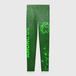 Женские легинсы Among Us - green gradient вертикально