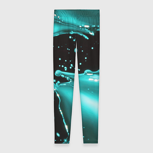 Женские легинсы Разрыв голубой краски / 3D-принт – фото 1