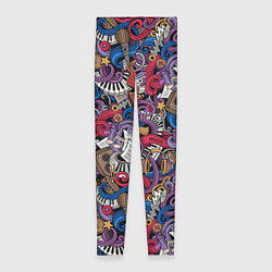 Женские легинсы Музыкальный коллаж