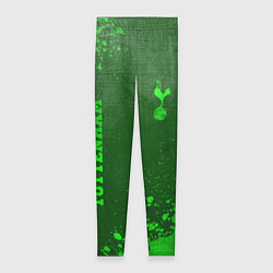 Женские легинсы Tottenham - green gradient вертикально