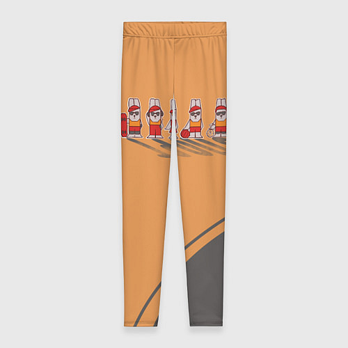 Женские легинсы Пять спортивных кроликов / 3D-принт – фото 1