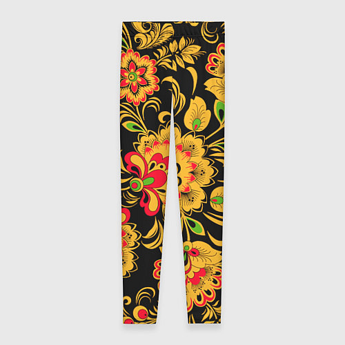 Женские легинсы Хохлома - роспись / 3D-принт – фото 1