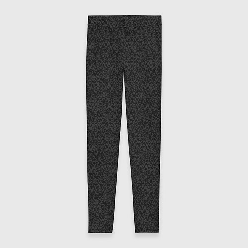 Женские легинсы Чёрный с серым тёмный текстурированный / 3D-принт – фото 1