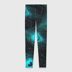 Женские легинсы Светящиеся перья павлина паттерн