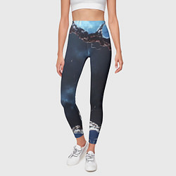 Леггинсы женские Объемная дыра в стене текстура, цвет: 3D-принт — фото 2