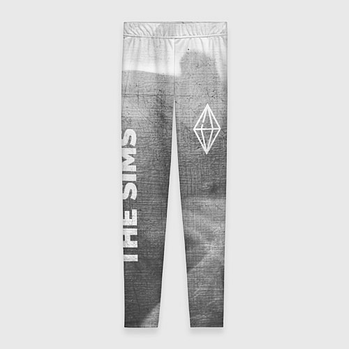 Женские легинсы The Sims - grey gradient вертикально / 3D-принт – фото 1