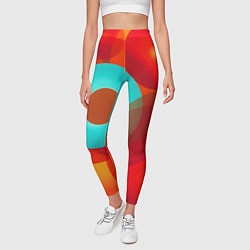 Леггинсы женские Оптическая абстракция с кругами, цвет: 3D-принт — фото 2