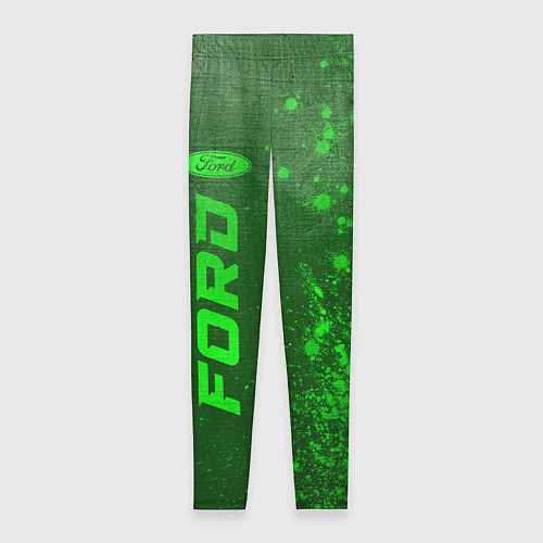 Женские легинсы Ford - green gradient по-вертикали / 3D-принт – фото 1