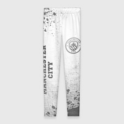Леггинсы женские Manchester City - white gradient вертикально, цвет: 3D-принт