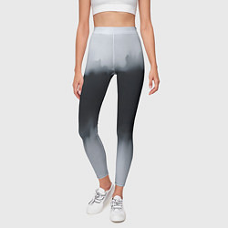 Леггинсы женские Разводы черной краски, цвет: 3D-принт — фото 2