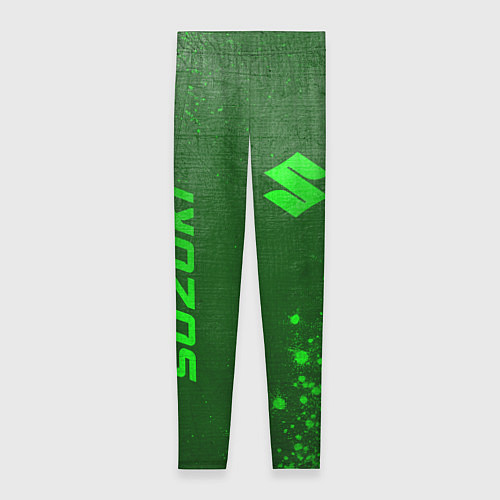 Женские легинсы Suzuki - green gradient вертикально / 3D-принт – фото 1