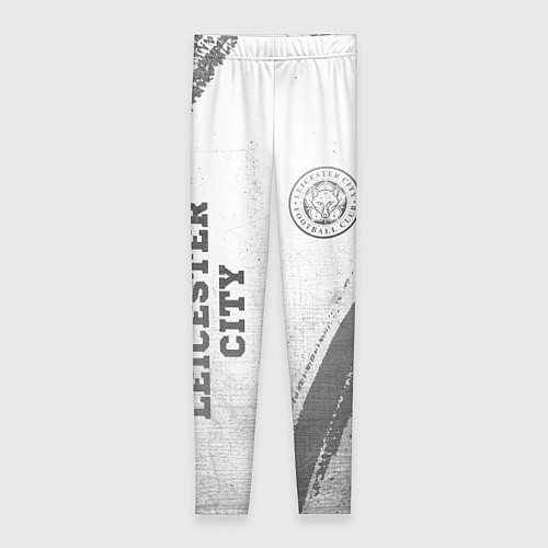 Женские легинсы Leicester City - white gradient вертикально / 3D-принт – фото 1