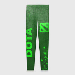 Женские легинсы Dota - green gradient вертикально