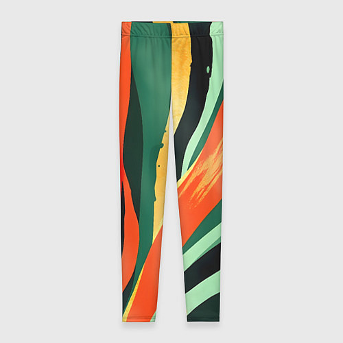 Женские легинсы Тропическая жаркая абстракция / 3D-принт – фото 1