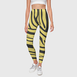 Леггинсы женские Светлый тигровый паттерн, цвет: 3D-принт — фото 2