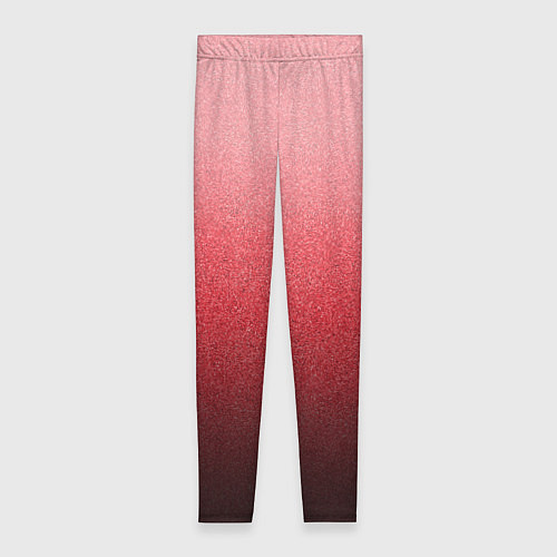 Женские легинсы Мягкий градиент красно-розовый текстура крошка / 3D-принт – фото 1