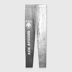 Леггинсы женские AEK Athens - grey gradient по-вертикали, цвет: 3D-принт