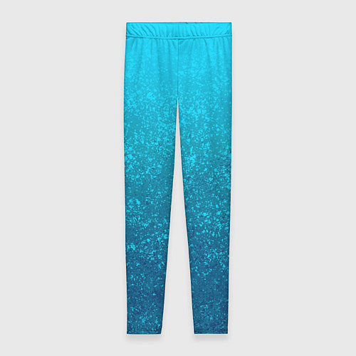 Женские легинсы Лазурный голубой текстурный градиент / 3D-принт – фото 1