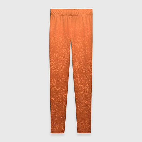 Женские легинсы Кораллово-оранжевый текстурный градиент / 3D-принт – фото 1
