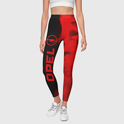 Леггинсы женские Opel - red gradient по-вертикали, цвет: 3D-принт — фото 2