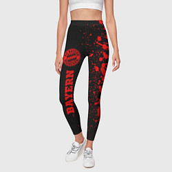 Леггинсы женские Bayern - red gradient по-вертикали, цвет: 3D-принт — фото 2