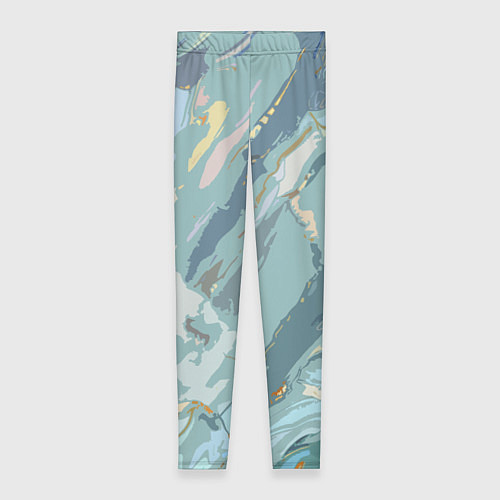 Женские легинсы Холодный голубой абстракция / 3D-принт – фото 1