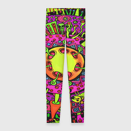 Женские легинсы Кислотные грибы оптические / 3D-принт – фото 1