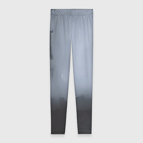 Женские легинсы Абстракция с серым и черным / 3D-принт – фото 1