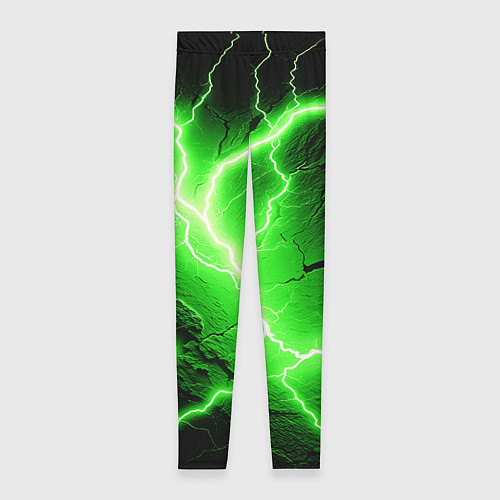 Женские легинсы Color green black / 3D-принт – фото 1