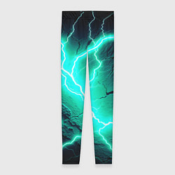 Женские легинсы Color light blue black