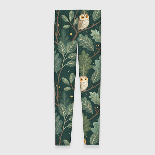 Женские легинсы Совы в лесу / 3D-принт – фото 1