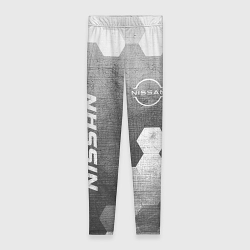 Женские легинсы Nissan - grey gradient вертикально / 3D-принт – фото 1