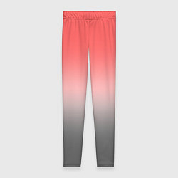 Женские легинсы Бледный красно-серый градиент
