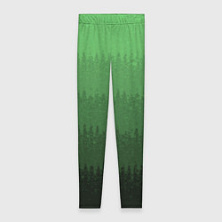 Женские легинсы Зеленый градиент текстурные полосы