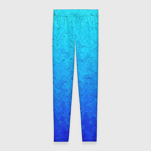 Женские легинсы Голубой в синеву с узором / 3D-принт – фото 1