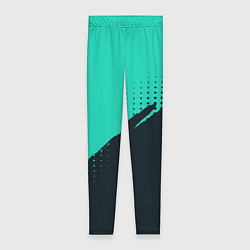 Женские легинсы Color black light blue