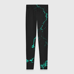 Женские легинсы Color black turquoise