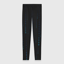 Леггинсы женские Color black blue, цвет: 3D-принт