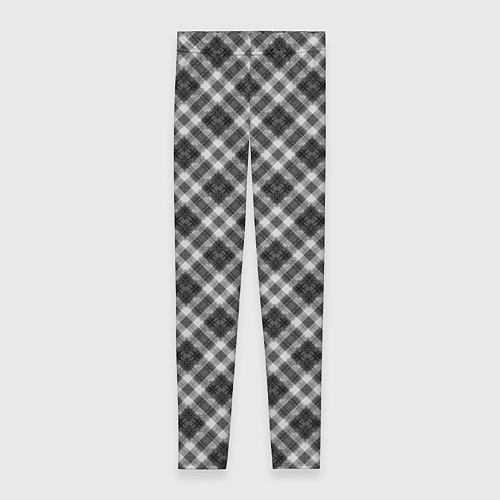 Женские легинсы Косая черно белая клетка / 3D-принт – фото 1