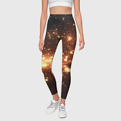 Леггинсы женские Искры и огоньки текстура, цвет: 3D-принт — фото 2