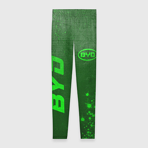 Женские легинсы BYD - green gradient вертикально / 3D-принт – фото 1