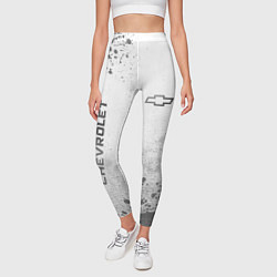 Леггинсы женские Chevrolet - white gradient вертикально, цвет: 3D-принт — фото 2