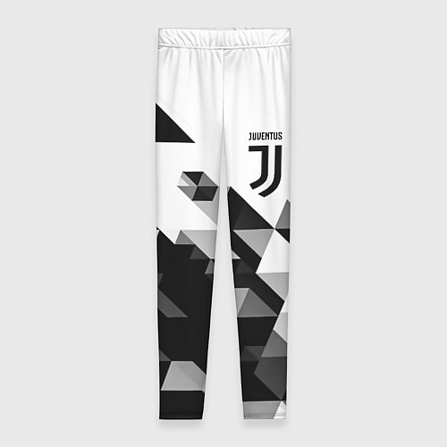 Женские легинсы Juventus geometry black / 3D-принт – фото 1
