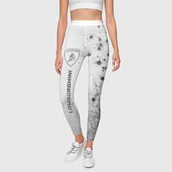 Леггинсы женские Lamborghini - white gradient по-вертикали, цвет: 3D-принт — фото 2