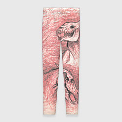 Женские легинсы Черепа лошадей - эскиз