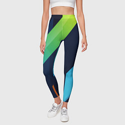 Леггинсы женские Multicolored, цвет: 3D-принт — фото 2