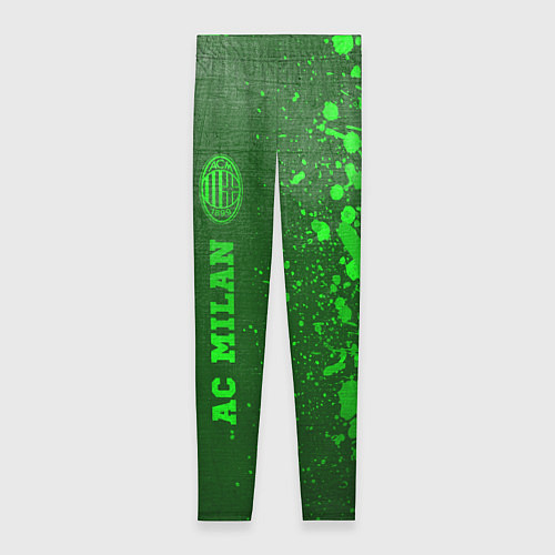 Женские легинсы AC Milan - green gradient по-вертикали / 3D-принт – фото 1