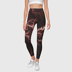 Леггинсы женские Lightning red, цвет: 3D-принт — фото 2