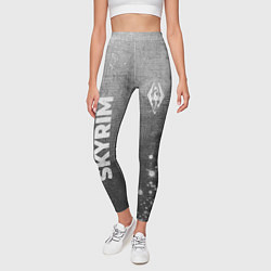 Леггинсы женские Skyrim - grey gradient вертикально, цвет: 3D-принт — фото 2